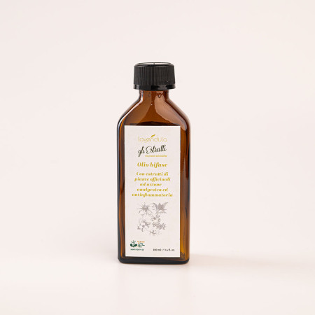 Two-phase oil with extracts with anti-inflammatory and analgesic action