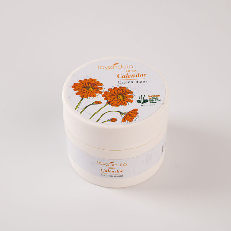 Hand cream with wild marigold extract, olive oil, and shea butter