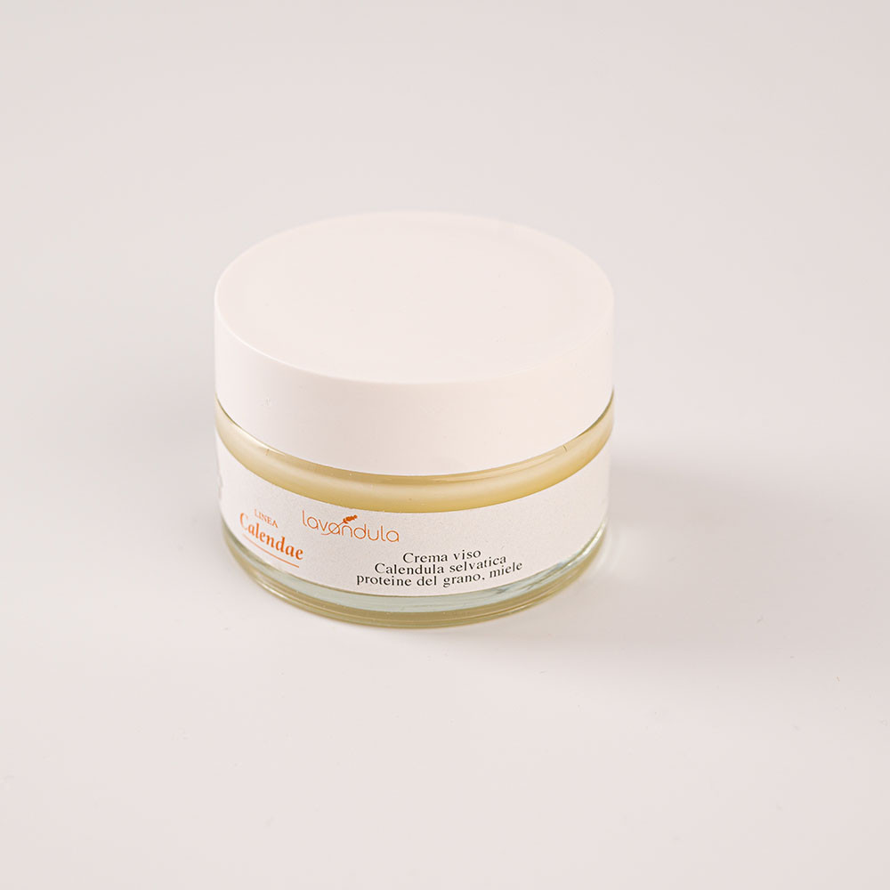 Crema Viso Calendula selvatica, proteine del grano e miele
