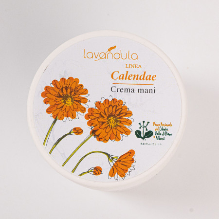 Crema mani con estratto di calendula selvatica, olio di oliva e burro di karité